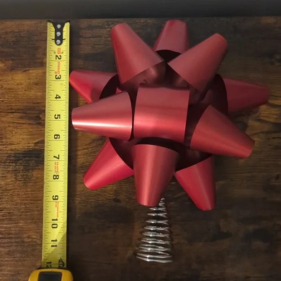 Christmas Tree Topper - Festive Red Bow Design - Picture 5 of 6